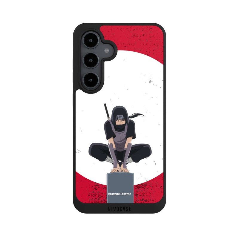 Galaxy S24 FE NIVOpure Itachi Uchiha Symbol Roter Hintergrund