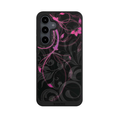 Samsung Galaxy S24 FE 5G NIVOpure Black and Pink Autumn Flowers 