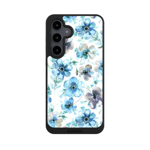 Samsung Galaxy S24 FE 5G NIVOpure Blaues Blumenmuster Trendy