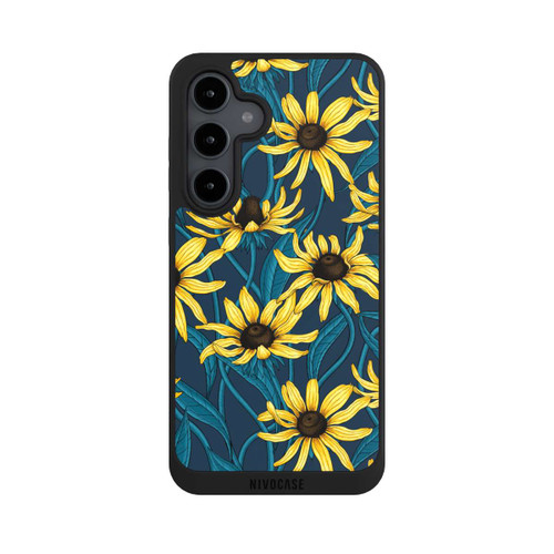 Samsung Galaxy S24 FE 5G NIVOpure Sunflowers Pattern Dark Illustration