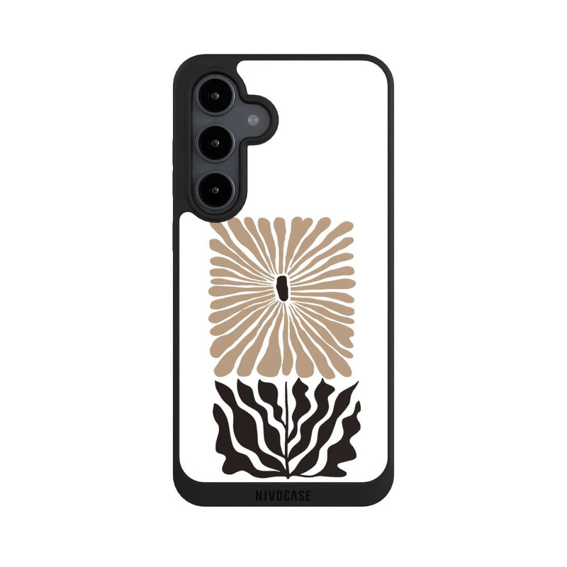Galaxy S24 FE NIVOpure Eckige Blume Dunkelbraun