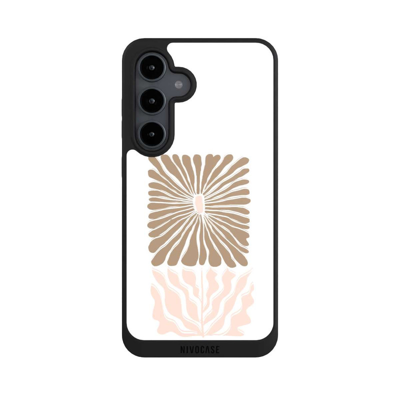 Galaxy S24 FE NIVOpure Eckige Blume Hellbraun