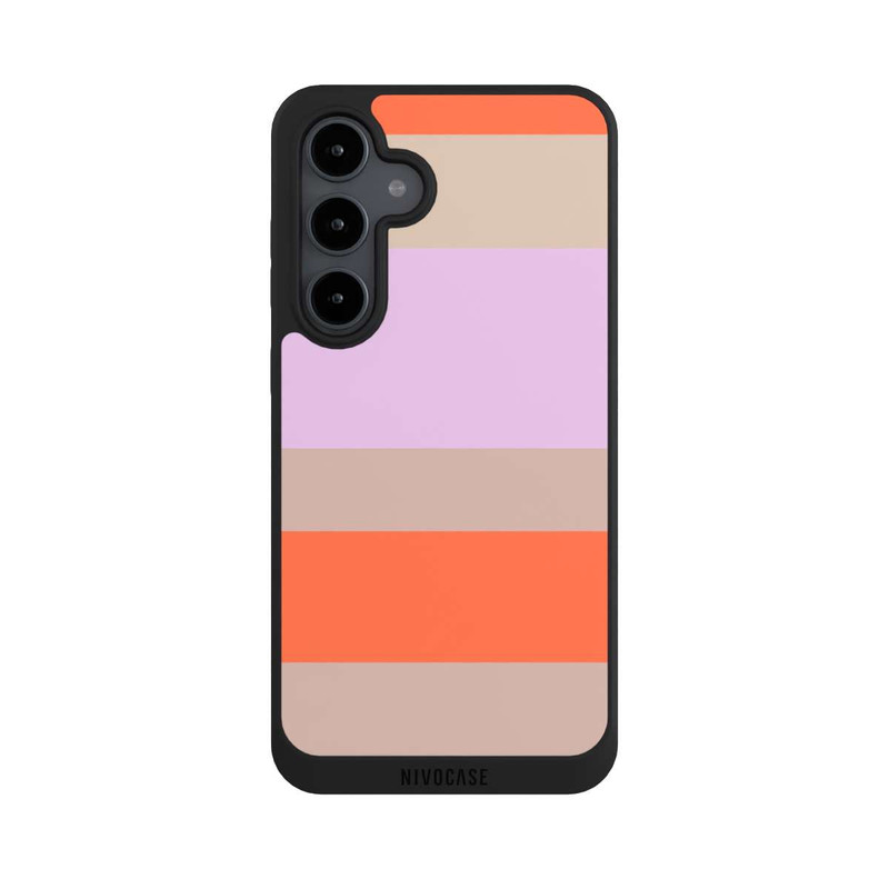Galaxy S24 FE NIVOpure Moca Lila Orange Stripes