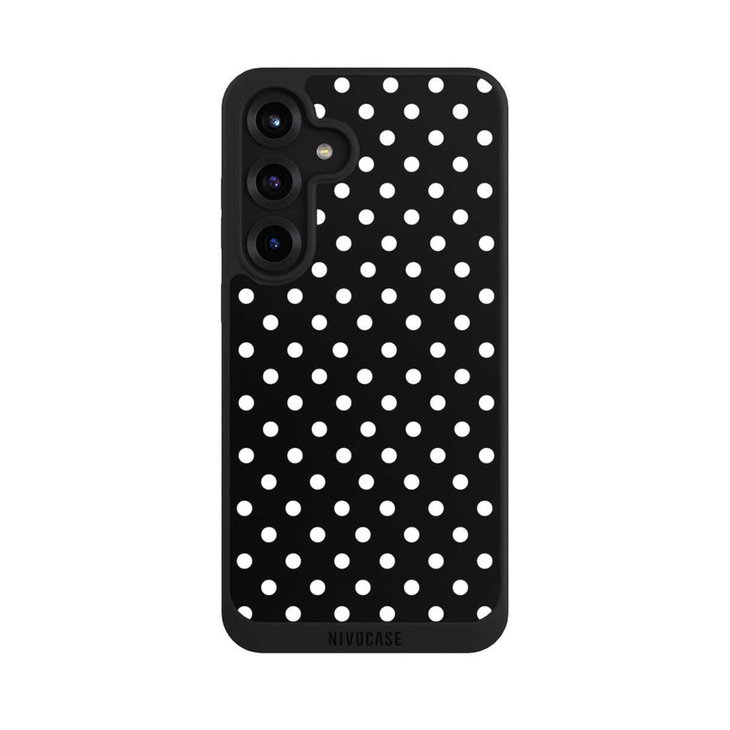 Galaxy S25 + NIVOpure Confettis blancs sur fond noir