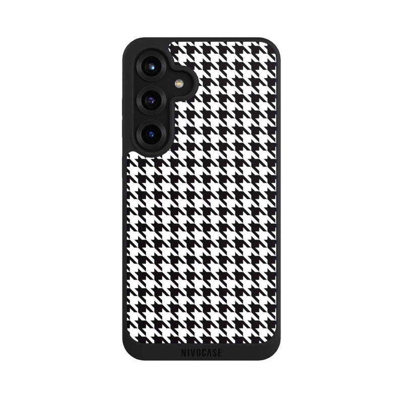 Galaxy S25 + NIVOpure Hahnentritt Schwarz Weiß