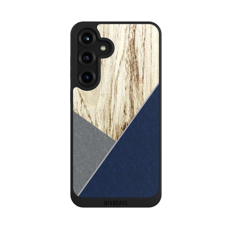 Galaxy S25 + NIVOpure Grafic Wood Blue