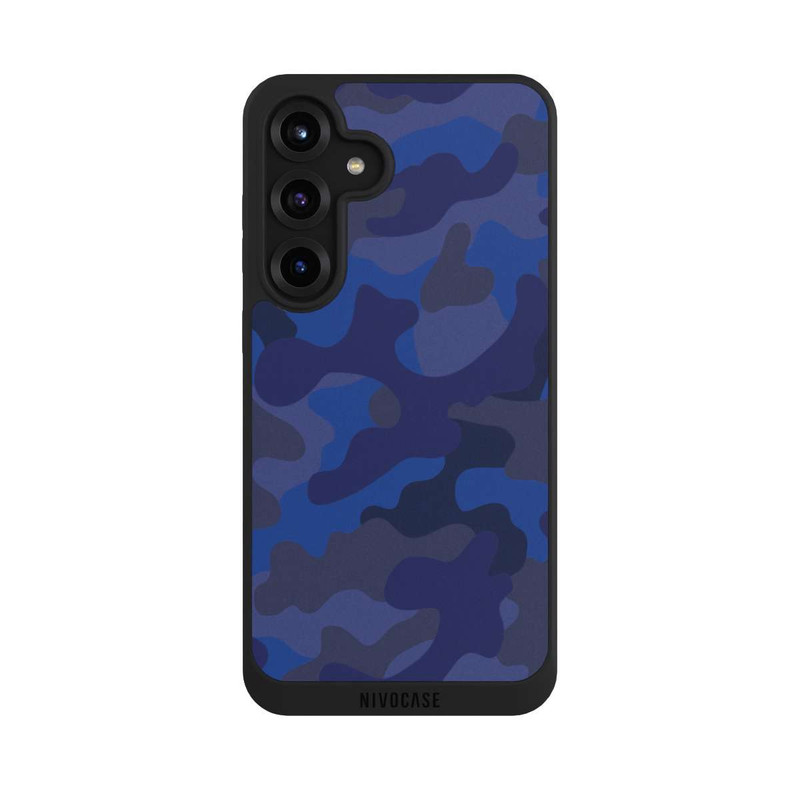 Galaxy S25 + NIVOpure Camouflage Marineblau