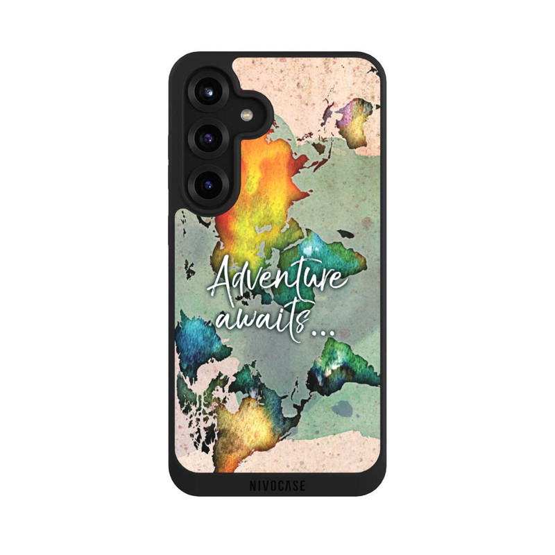 Galaxy S25 + NIVOpure Bunte Weltkarte