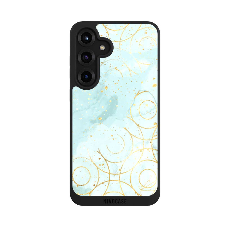 Galaxy S25 + NIVOpure Marbre Vert Motif de Maille Mixte