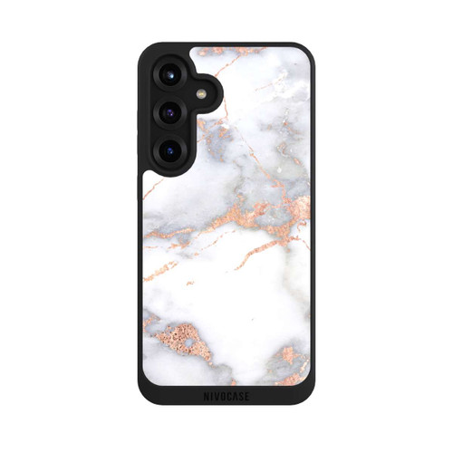 Samsung Galaxy S25+  NIVOpure Weißer und goldener Marmorlook