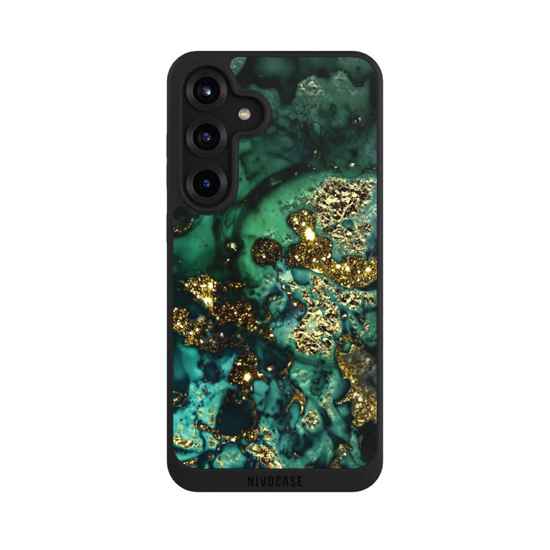 Galaxy S25 + NIVOpure Marbre Cyan Scintillant