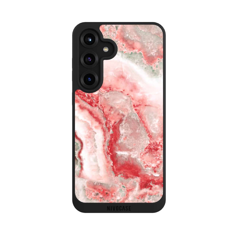 Galaxy S25 + NIVOpure Marbre Rouge et Blanc