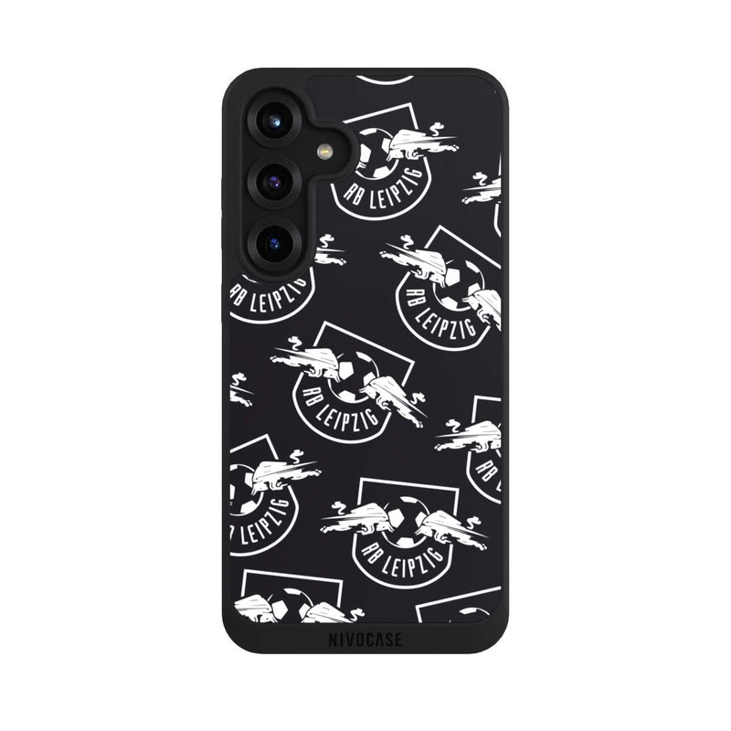 Galaxy S25 + NIVOpure Logos RB Leipzig Weiß auf Schwarz
