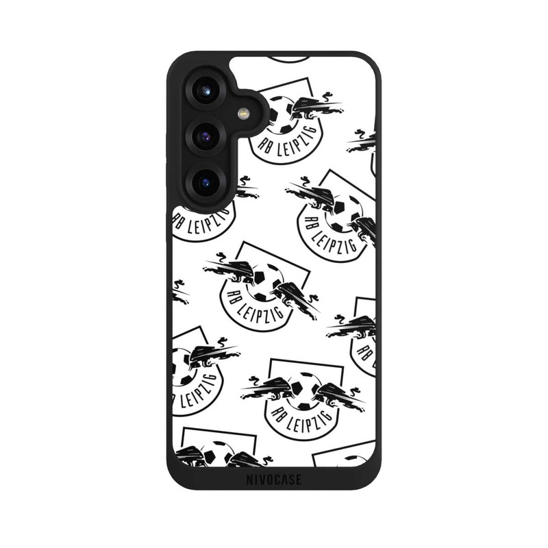 Galaxy S25 + NIVOpure Logos RB Leipzig Schwarz auf Weiß