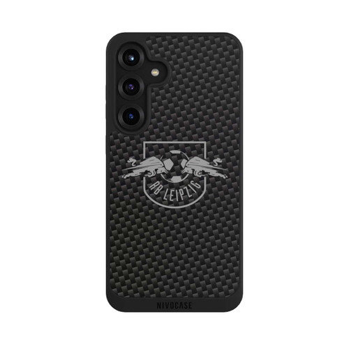 Samsung Galaxy S25+  NIVOpure Graues RB Leipzig Logo auf Carbonoptik