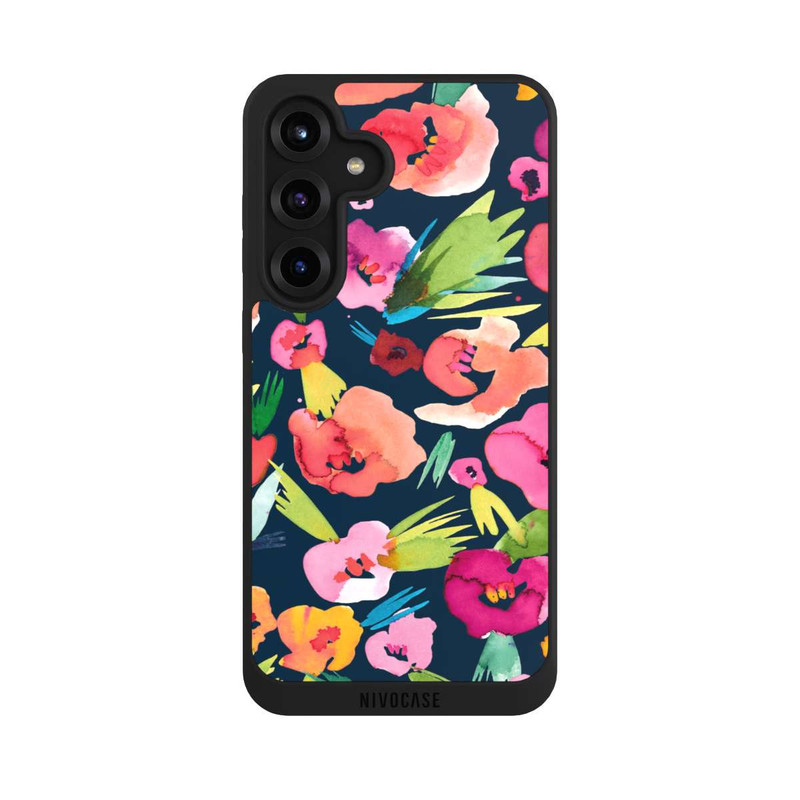 Galaxy S25 + NIVOpure Fleurs tropicales aquarelles