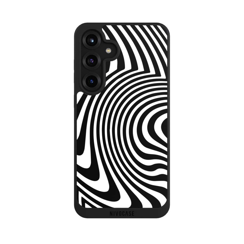 Galaxy S25 + NIVOpure Vagues noires et blanches