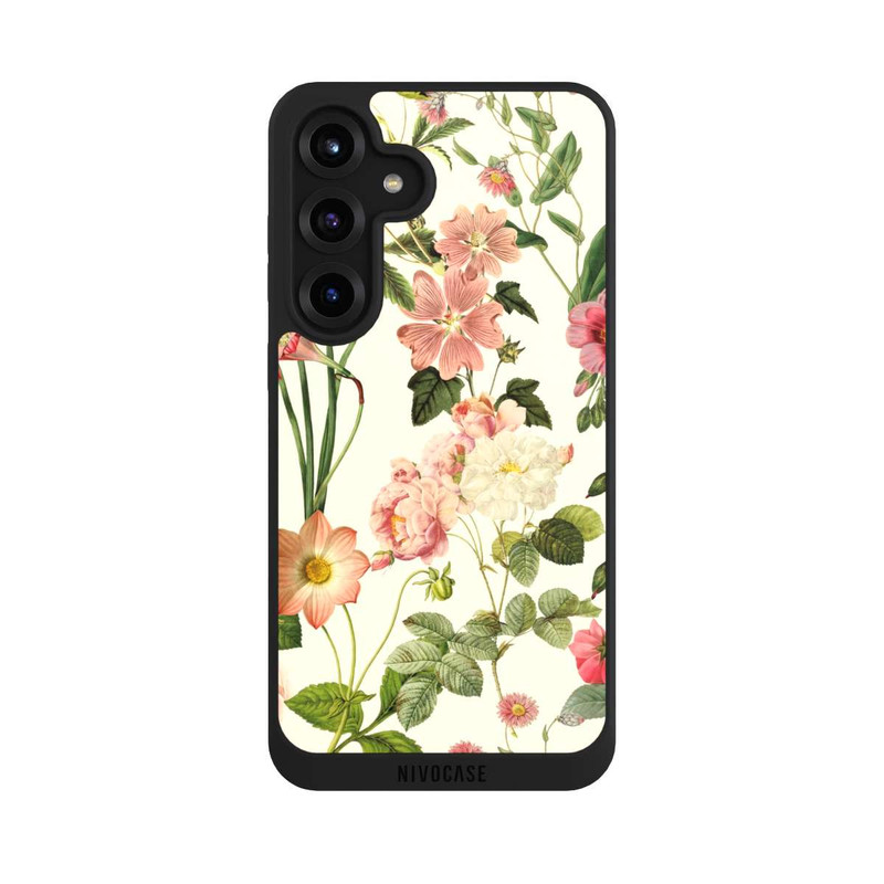 Galaxy S25 + NIVOpure Fleurs sauvages sur jaune clair