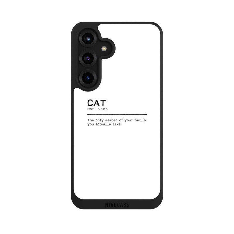 Galaxy S25 + NIVOpure Zitat Katzenfamilie (englisch)