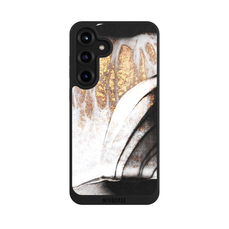 Galaxy S25 + NIVOpure Schwarze und goldene Adern