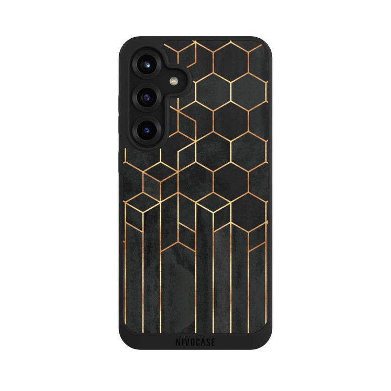 Galaxy S25 + NIVOpure Hexagones noirs