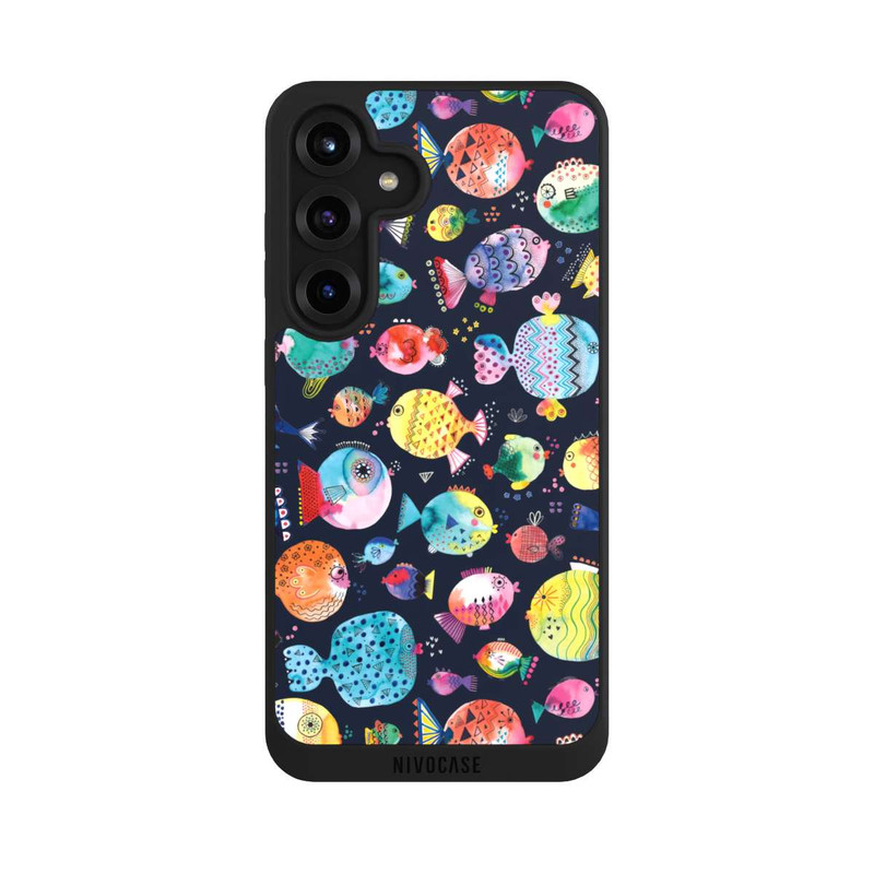 Galaxy S25 + NIVOpure Strandkugelfische Kinder Marineblau