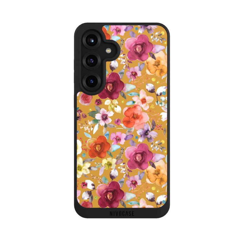 Galaxy S25 + NIVOpure Bouquets de fleurs printanières moutarde
