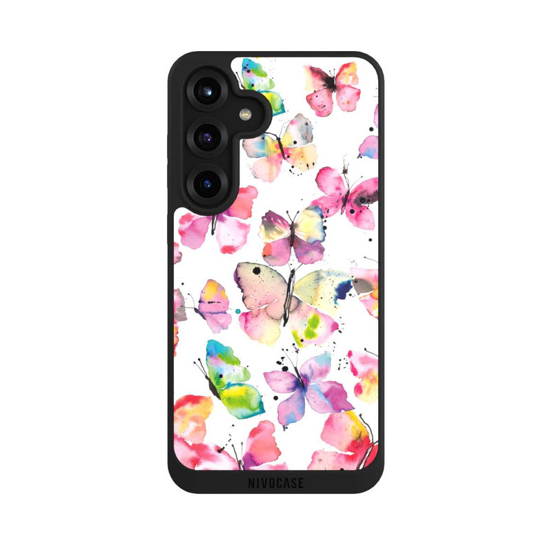 Galaxy S25 + NIVOpure Papillons de printemps aquarelle