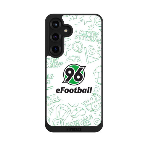 Samsung Galaxy S25+  NIVOpure Hannover 96 Football Pattern Design White