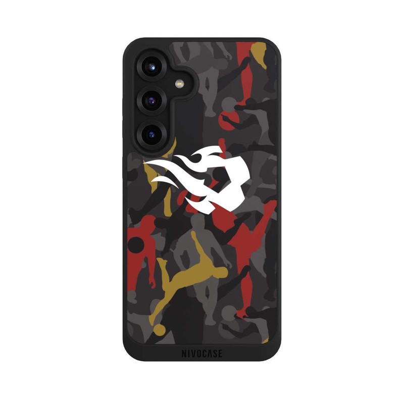 Galaxy S25 + NIVOpure Camouflage des flammes rouges belges