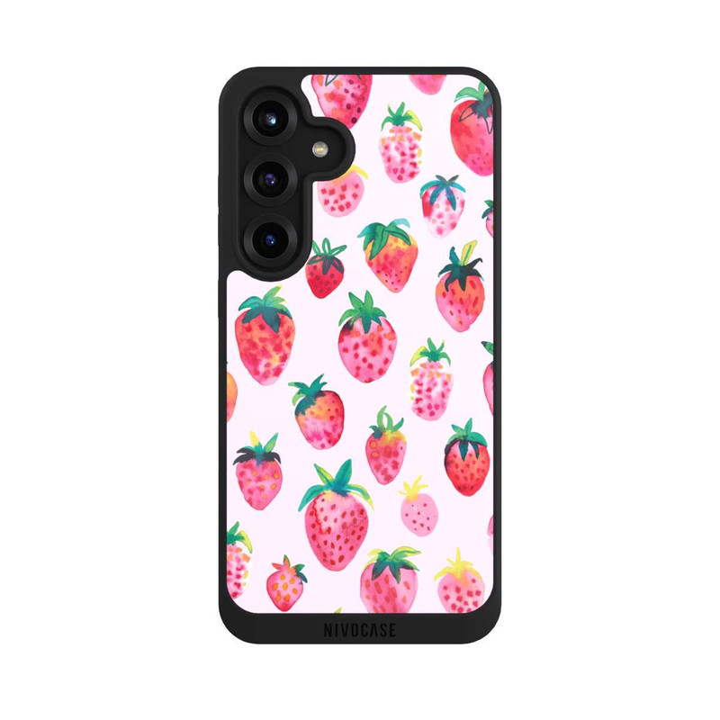 Galaxy S25 + NIVOpure Aquarell Erdbeeren