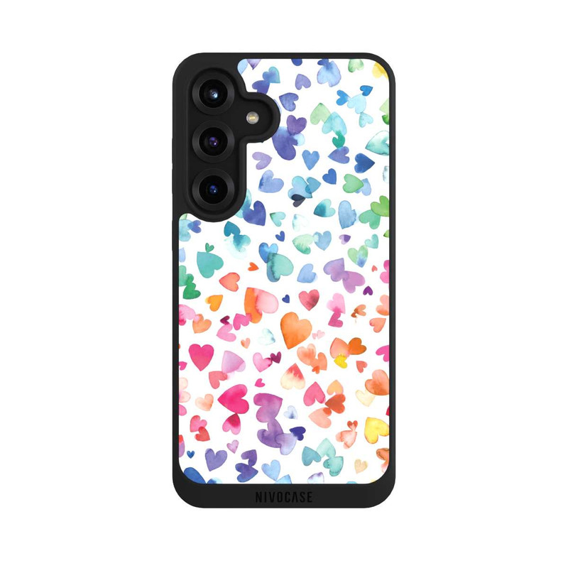 Galaxy S25 + NIVOpure Coeurs d'amour aquarelle