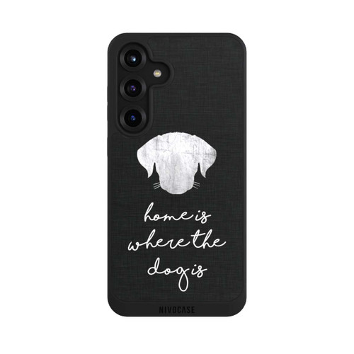 Samsung Galaxy S25+  NIVOpure Home Is Where The Dog Is - Weiß auf Schwarz