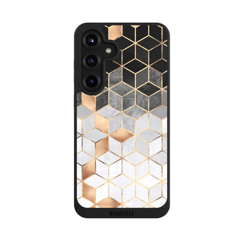 Galaxy S25 + NIVOpure Cubes Sombres & Dorés