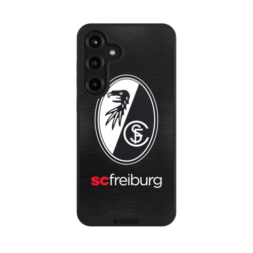 Samsung Galaxy S25+  NIVOpure  Kratzen Metall Hintergrund mit dem Schriftzug  Horizontal SC Freiburg