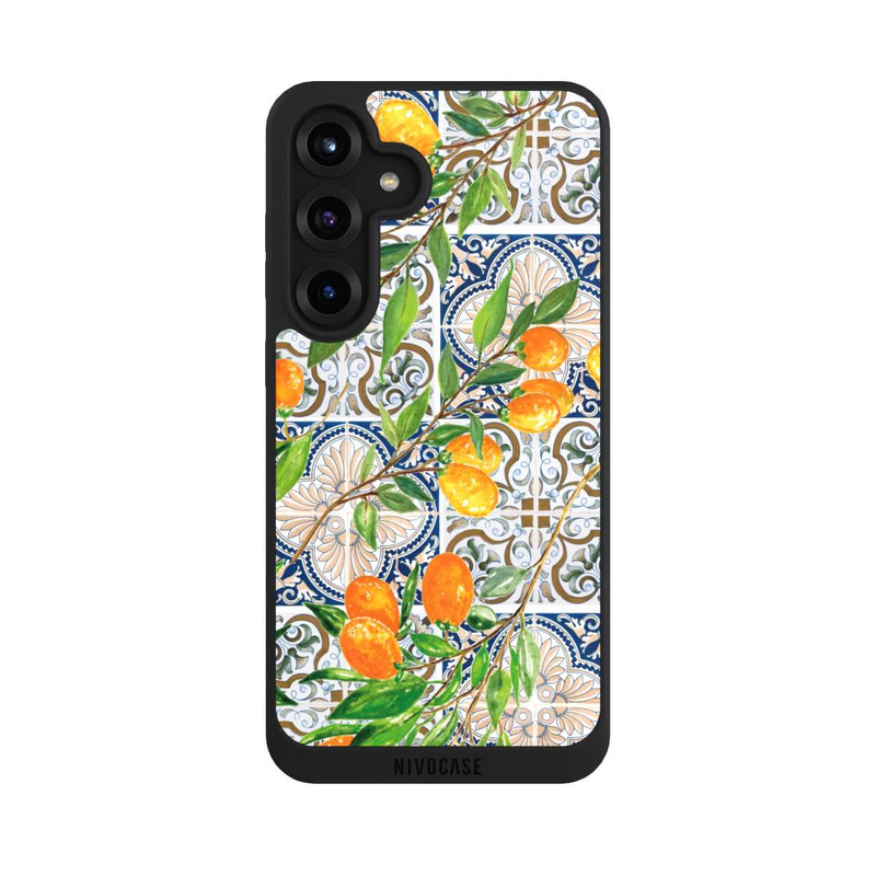 Galaxy S25 + NIVOpure Griechische Orangen Muster
