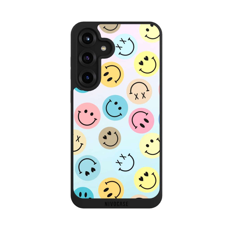 Galaxy S25 + NIVOpure Smiles Emotes Pattern Colorful