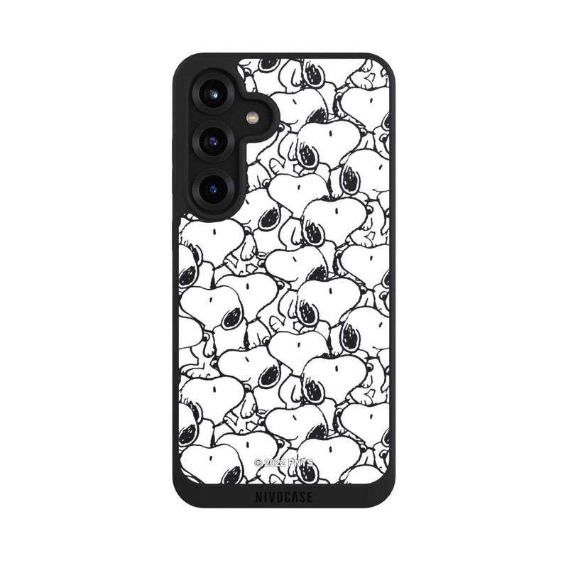 Galaxy S25 + NIVOpure Snoopy Pattern Noir & Blanc