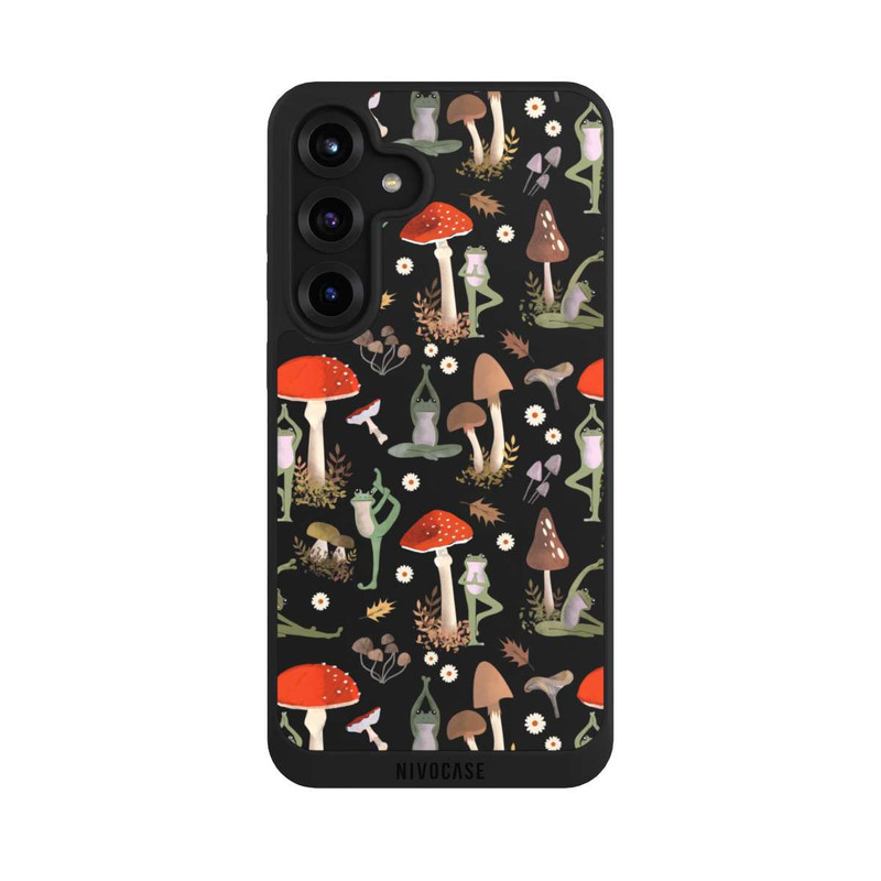 Galaxy S25 + NIVOpure Yoga-Frösche mit Pilzen