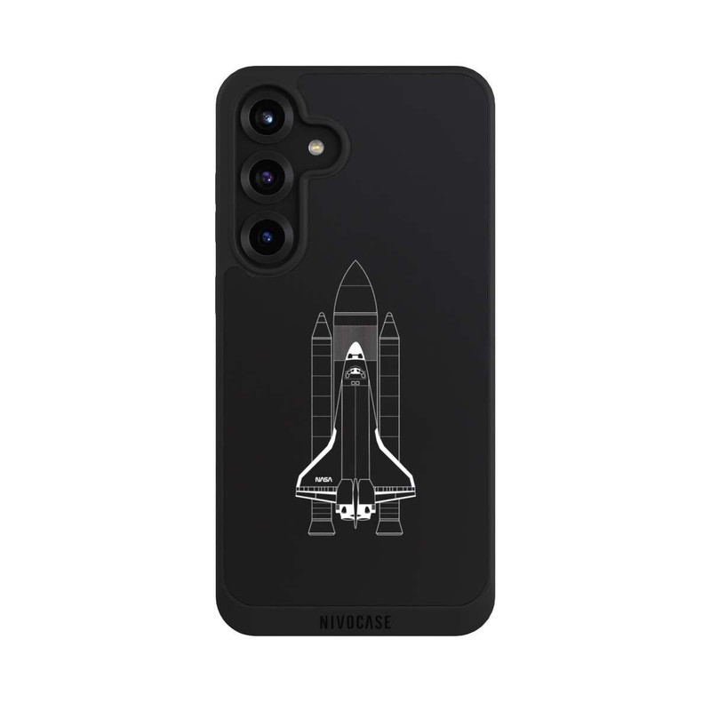 Galaxy S25 + NIVOpure Navette spatiale blanc sur noir