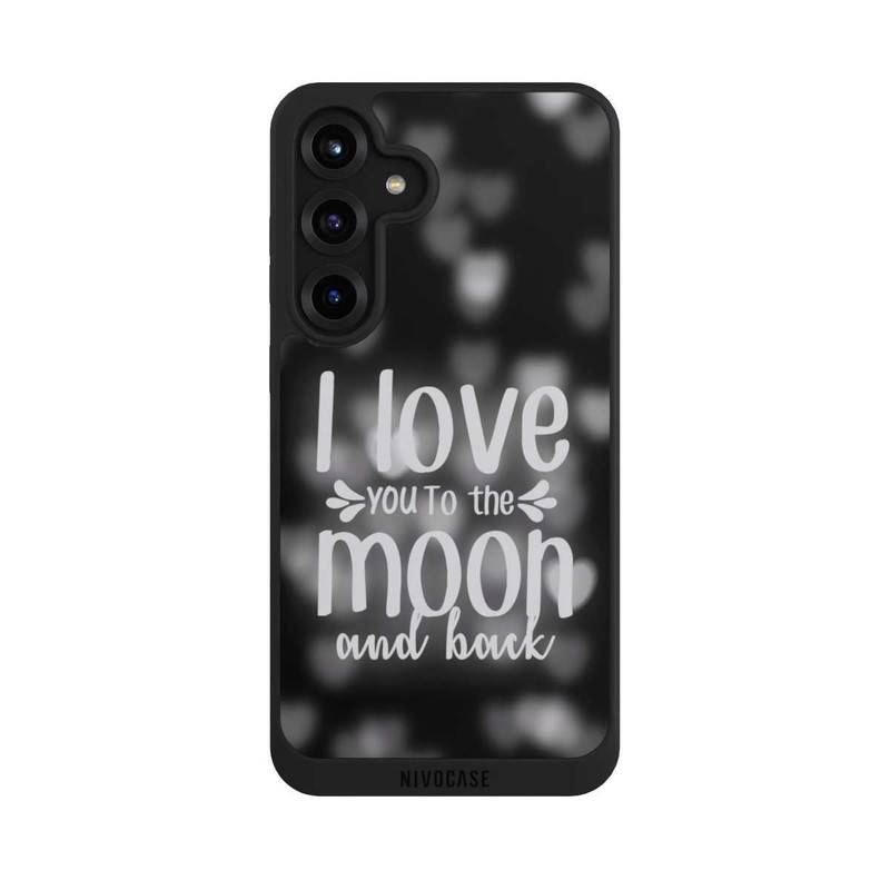 Galaxy S25 + NIVOpure I Love You to The Moon And Back Black Hearts