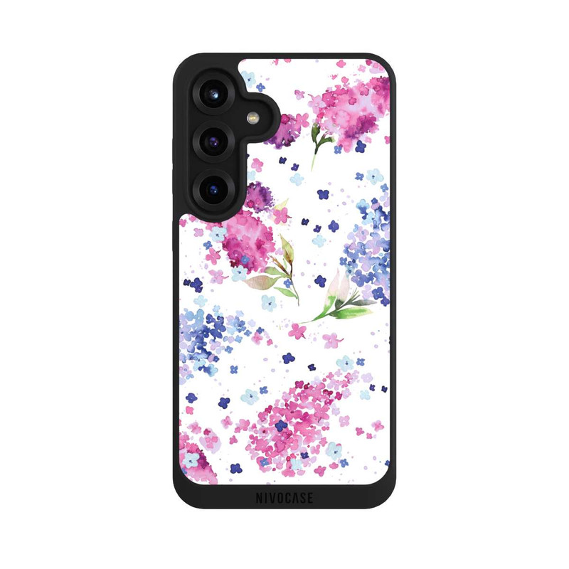 Galaxy S25 + NIVOpure Hortensias Floraux Lilas Rose
