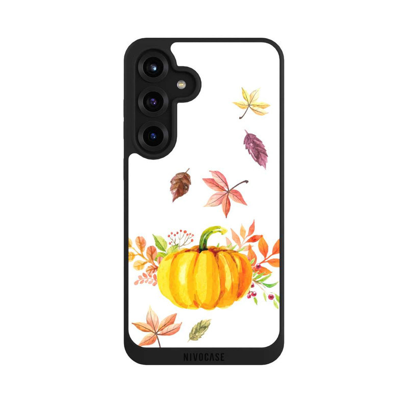 Galaxy S25 + NIVOpure Pumpkin-weißer Hintergrund 