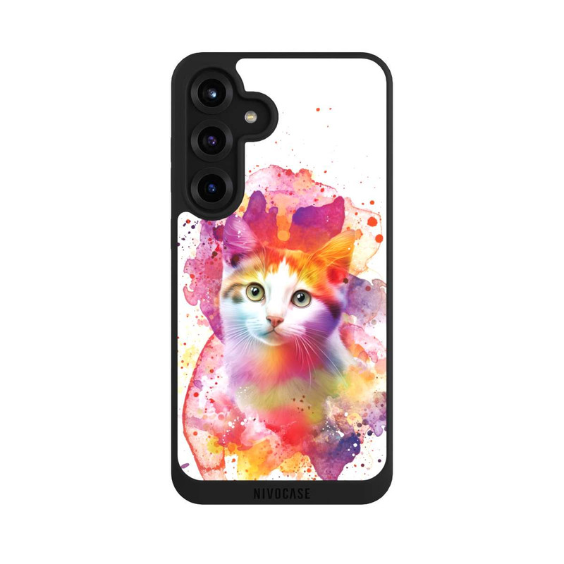 Galaxy S25 + NIVOpure Happy Kitty Weiß