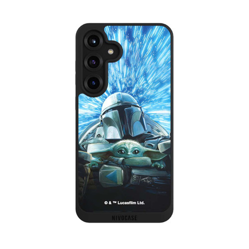 Samsung Galaxy S25+  NIVOpure Grogu und Mando fliegen blau