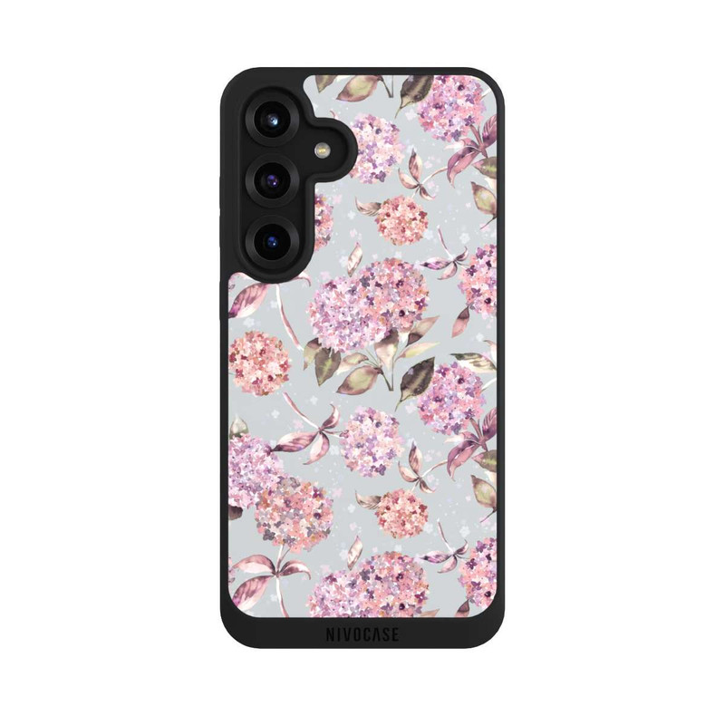 Galaxy S25 + NIVOpure Pastel Magic Hydrangea Floral Watercolor Pink