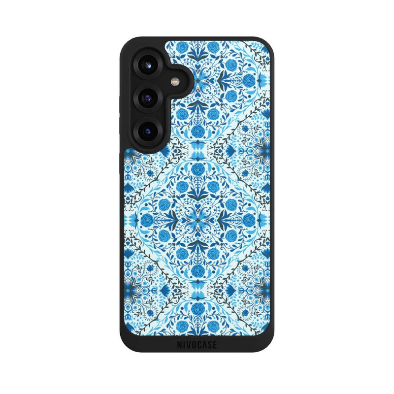 Galaxy S25 + NIVOpure Blue Floral Tiles