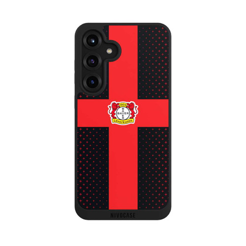 Samsung Galaxy S25+  NIVOpure Bayer 04 Leverkusen Rotes Kreuz auf Schwarz