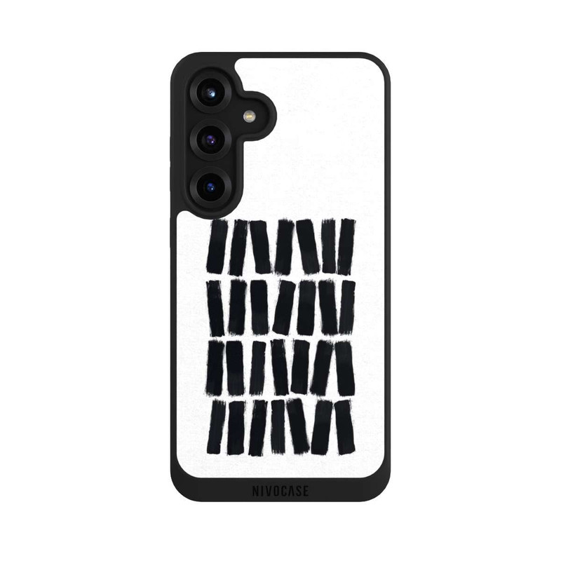 Galaxy S25 + NIVOpure Schwarze Pinselstriche