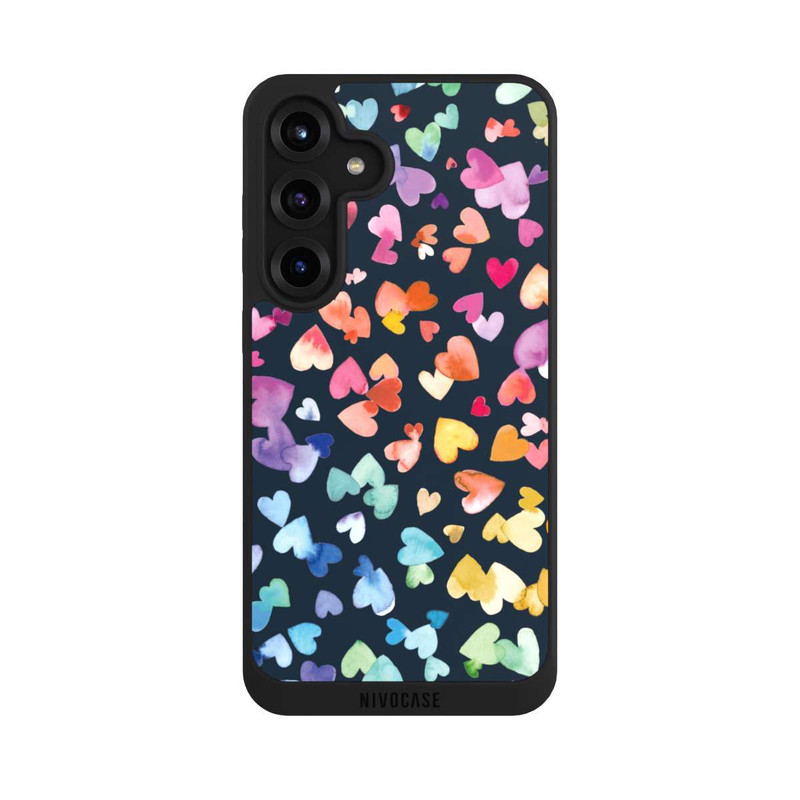 Galaxy S25 + NIVOpure Valentinstag Herzen Schwarz